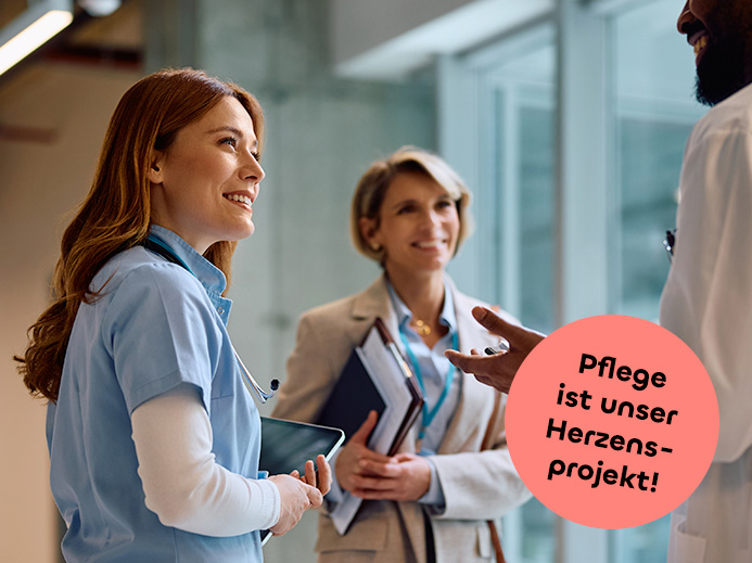 Motivierte Personalberaterin im Gespr&auml;ch &ndash; Erfolgreiches Pflegekr&auml;fte Recruiting